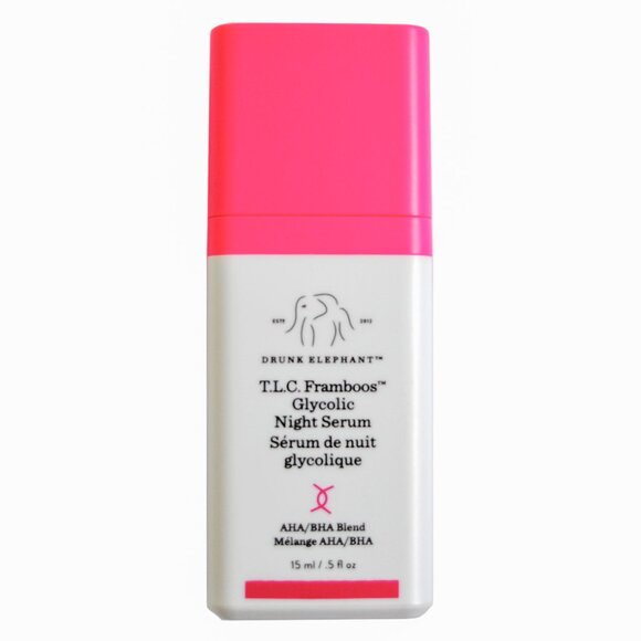 Drunk Elephant TLC Framboos Glycolic Night Serum Midi Size 15ml NEW - Picture 1 of 1